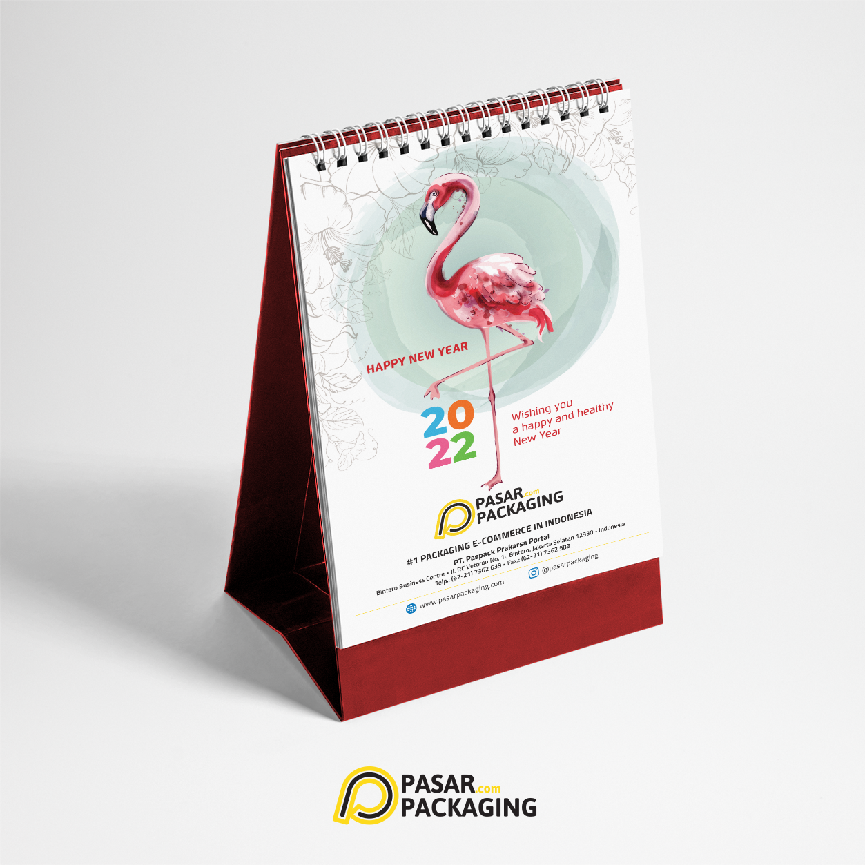 2022 - Portrait Desk Calendar - Pasar Packaging