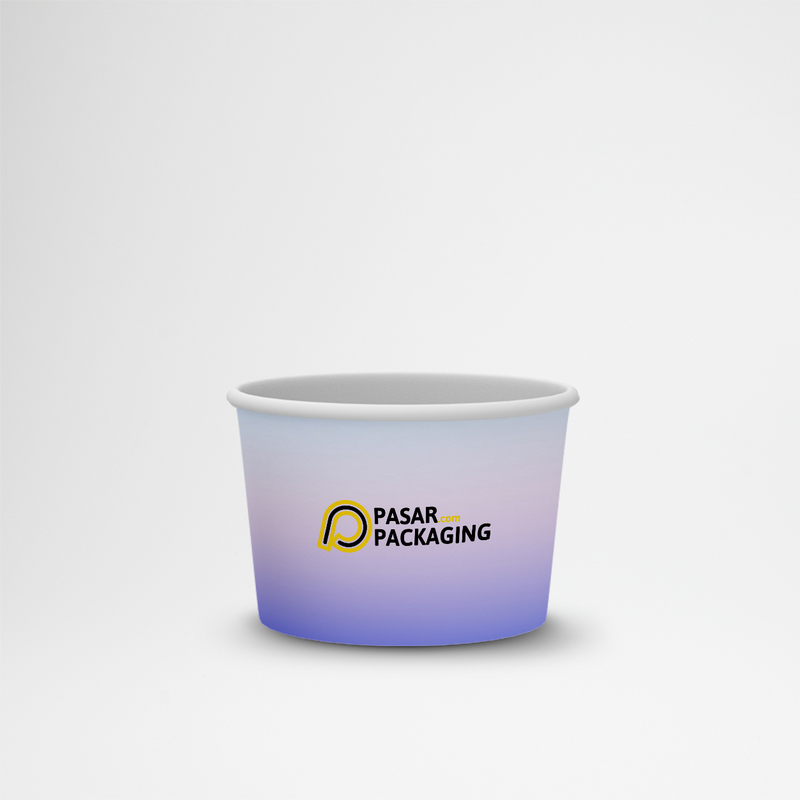 4oz Ice Cream Paper Cup - Printed - Pasar Packaging