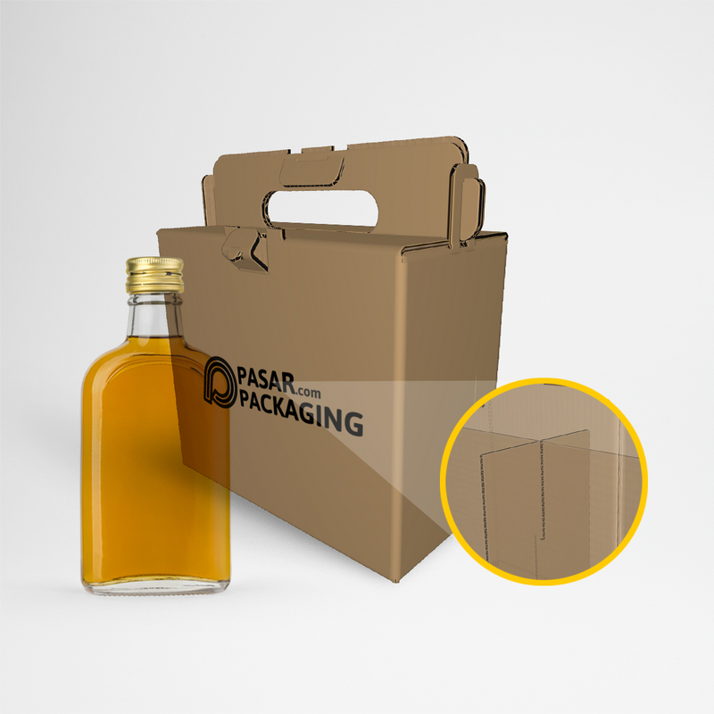 4 Bottles Box Carrier - Sablon - Pasar Packaging