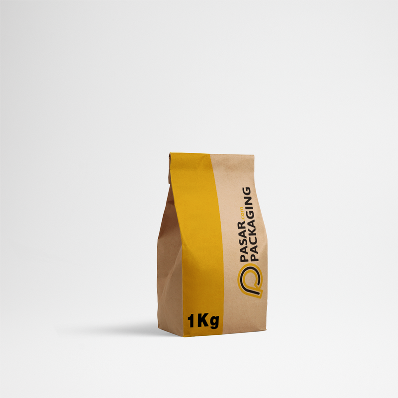 15x8x24 Sack Bag Brown Kraft - Printed - Pasar Packaging